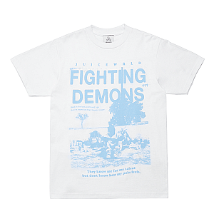 Fighting Demons Memory White Graphic Tee