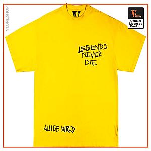 Juice Wrld T-Shirts – Juice Wrld x Vlone Inferno Tee Yellow Graphic Tee