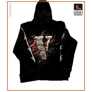 Juice Wrld Hoodies - Juice Wrld x Vlone Butterfly Black Pullover Hoodie