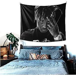Juice Wrld Blanket: Classic Black Blanket Juice Wrld Tapestry Wall Hanging
