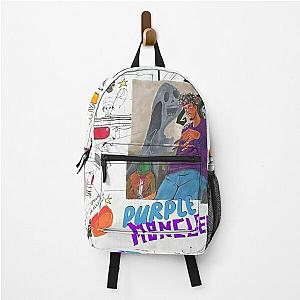 Juice Wrld Backpacks - Juice Wrld Purple Moncler Backpack