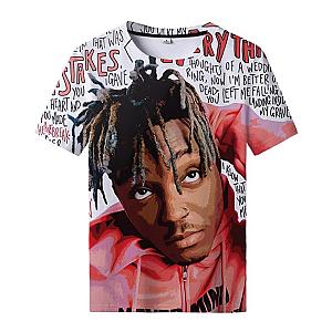 Juice Wrld T-Shirts – Juice WRLD x Heartbreak Lyrics 3D Classic T-Shirt