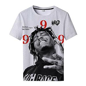 Juice Wrld T-Shirts – Juice WRLD x WRLD Smile 999 Monochrome 3D Classic T-Shirt