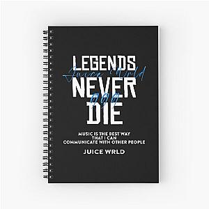 Juice Wrld Notebooks - Juice WRLD Shades of Blue Spiral Notebook