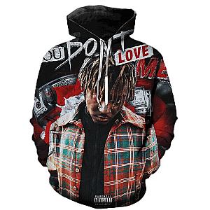 Juice Wrld Hoodies - Hot Rapper 3D Print Laxity Hoodie Casual Oversized Pullover Hoodie