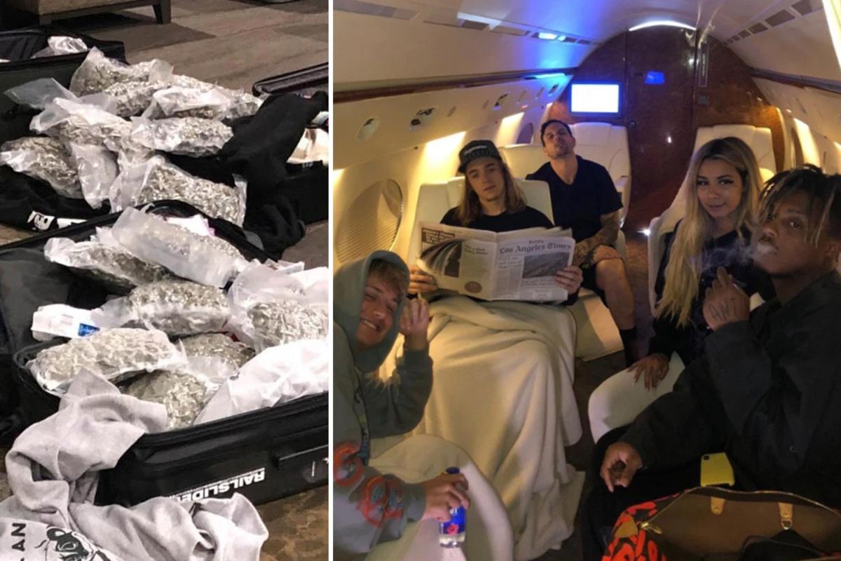 Juice Wrld&#39;s druggie entourage WON&#39;T be punished over huge marijuana stash on jet as cops can&#39;t prove it was theirs