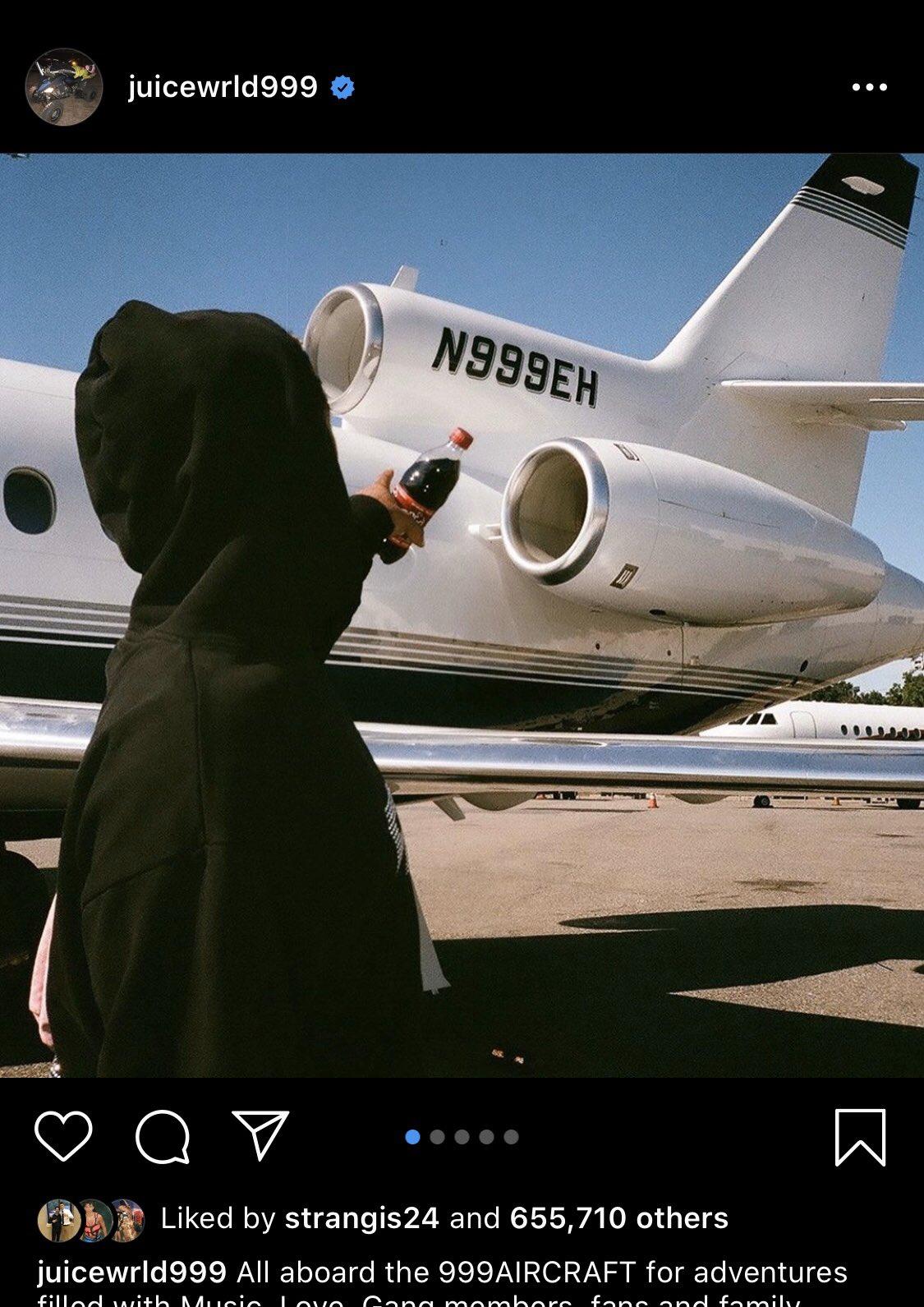 maddy ottaviano on Twitter: &quot;so I have thoughts juice world is alive still this is why.. he posted this picture on his Ig of this private jet (1st pic) and then i