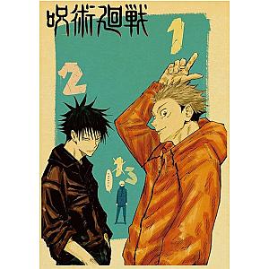 Poster Yuji Itadori, Megumi and Gojo | Jujutsu kaisen