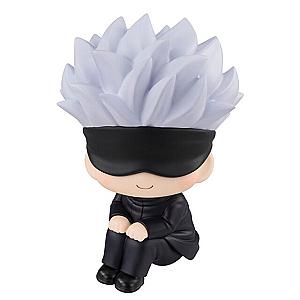 10cm Mini Satoru Gojo Wears Glasses Sitting Jujutsu Kaisen Action Figure Toy