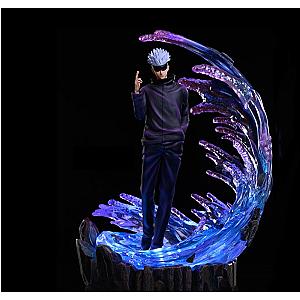 35CM Jujutsu Kaisen Satoru Gojo with Light Battle Ver. GK Action Figure Statue Toys