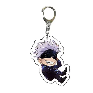 Jujutsu Kaisen Keychains - Satoru Gojo Acrylic Cartoon Metal Key Ring