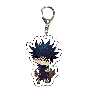 Jujutsu Kaisen Keychains - Megumi Fushiguro Acrylic Cartoon Metal Key Ring