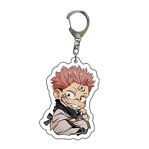 Jujutsu Kaisen Keychains - Sukuna Acrylic Cartoon Metal Key Ring