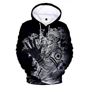 Jujutsu Kaisen Sweat Sukuna Scourge Black and White JMS2812