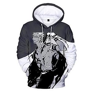 Jujutsu Kaisen Sweat Yuji Adult black and white JMS2812