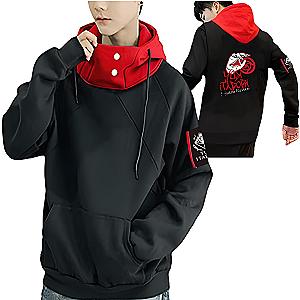 Jujutsu Kaisen Hoodies - Jujutsu Kaisen Cosplay Black Red Pullover Hoodie