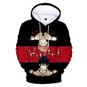 Jujutsu Kaisen Hoodie Yuji X Megumi red black JMS2812