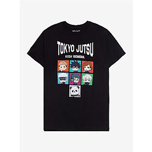 Jujutsu Kaisen T-shirts - Jujutsu Kaisen Anime Group Icon Chibi T-shirt