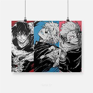 Poster Jujutsu Kaisen Yuta Okkotsu, Gojo Satoru and Sukuna JMS2812