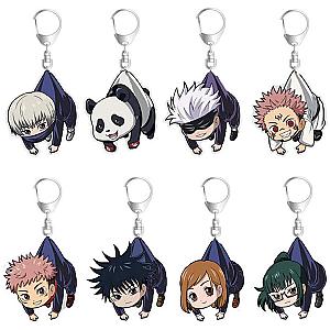 Jujutsu Kaisen Key Chains- Acrylic Cartoon Anime Keychains Metal Key Ring Gifts