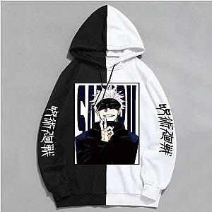 Jujutsu Kaisen Hoodies - Gojo Satoru Black White Pullover Hoodie