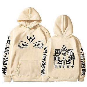 Jujutsu Kaisen Hoodies - Ryomen Sukuna Eyes Long Sleeve Pullover Hoodie