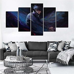 5-piece chalkboard Jujutsu Kaisen Fushiguro Megumi and his dog Jade fighting the plagues JMS2812