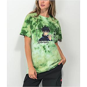 Jujutsu Kaisen T-shirts - Megumi Green Tie Dye Manga Classic T-shirt