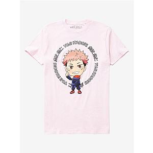 Jujutsu Kaisen T-shirts - Chibi Yuji Itadori Pink Classic T-shirt