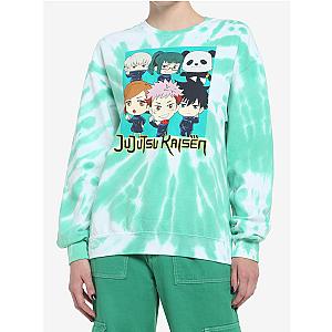 Jujutsu Kaisen Sweatshirts - Chibi Group Tie-Dye Fashion Sweatshirt