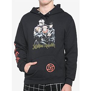 Jujutsu Kaisen Hoodies - Jujutsu Kaisen Pose Symbols Pullover Hoodie