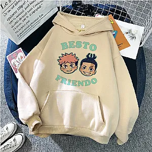 90s Jujutsu Kaisen Anime Besto Friendo Cartoon Streetwear Unisex Hooded Sweatshirts
