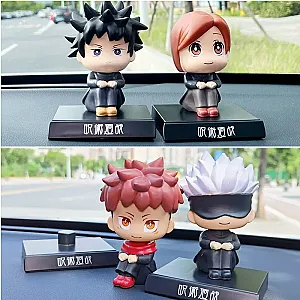 Jujutsu Kaisen Shaking Head Auto Interiors Cake Cartoon Decoration Action Figure Toys