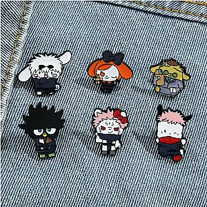 Sanrio Hello Kitty Cinnamoroll Cosplay Jujutsu Kaisen Figure Brooch