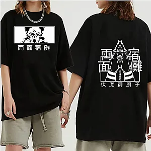 Anime Ryomen Sukuna Eyes Cosplay Jujutsu Kaisen Short Sleeve T-Shirt