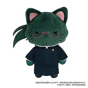 14cm Black Green Zenin Maki Jujutsu Kaisen with CAT Genuine Movic Plush