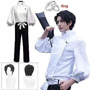 Okkotsu Yuta Cosplay Jujutsu Kaisen Costume  Uniform Wig Ring Suit