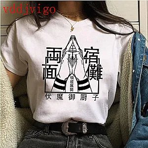 Jujutsu Kaisen Gojo Satoru Yuji Itadori Summer Streetwear Print Manga T Shirt