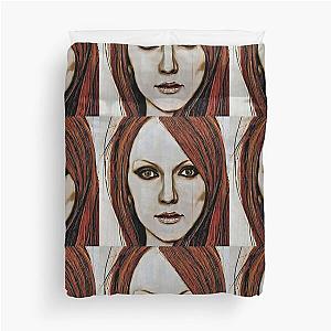 Face of Julianne Moore Duvet Cover