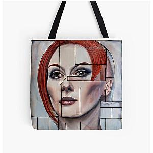 Portrait of Julianne Moore All Over Print Tote Bag