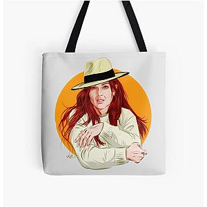 Julianne Moore - An illustration by Paul Cemmick All Over Print Tote Bag