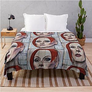 Portrait of Julianne Moore Throw Blanket