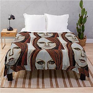 Face of Julianne Moore Throw Blanket