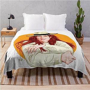 Julianne Moore - An illustration by Paul Cemmick Throw Blanket