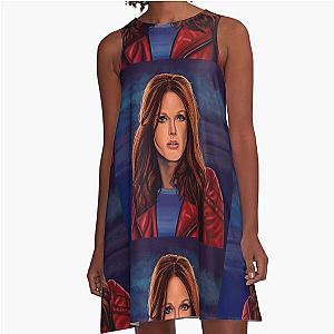 Julianne Moore Paints A-Line Dress