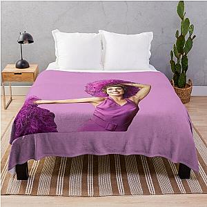 Julie Andrews Purple Cheerleader Throw Blanket