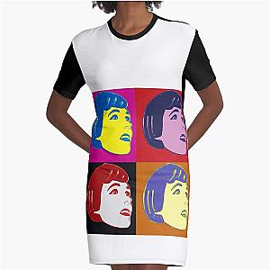 Julie Andrews Pop Art Graphic T-Shirt Dress