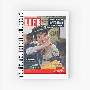 Julie Andrews on Cover of Life Magazine Cover 1954 Spiral Notebook