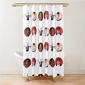 Junior H Sticker Funny Pack Shower Curtain