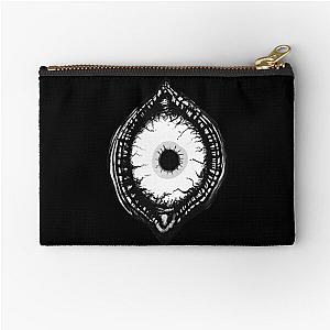 BW of Evil eye horror style Zipper Pouch